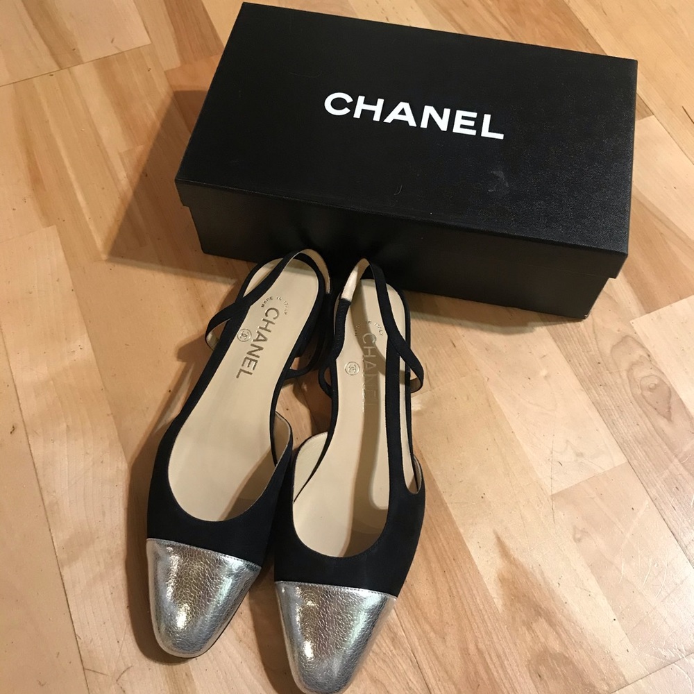 Chanel Sling back flat